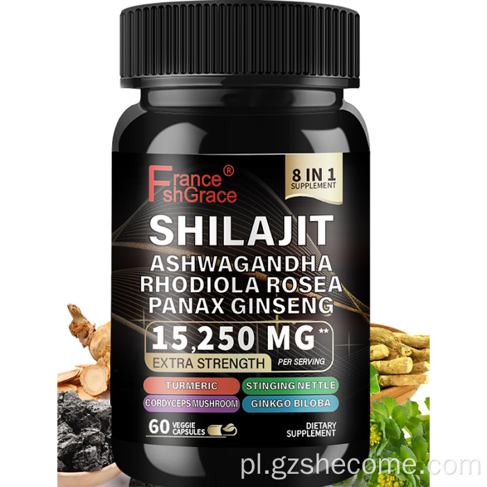 Organiczny suplement Shilajit Popraw Energy Shilajit Capsules
